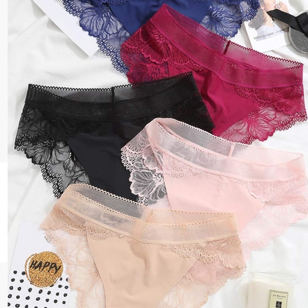 ❣️5 Beautiful Lace Pantie❣️Vintage Style❣️Brand New❣️Full Coverage❣️Super Sexy❣️ - Picture 5 of 7